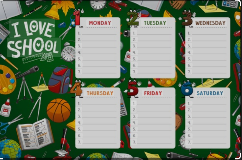 Woodpecker Class Summer timetable