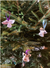 Decorating the Priory Church Christmas tree